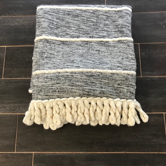 Anthropologie Grey Throw Blanket - Picture 4 of 8